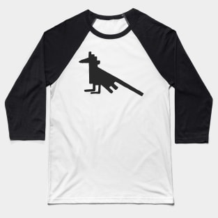 Simple Bird Roadrunner Emblem Symbol Baseball T-Shirt